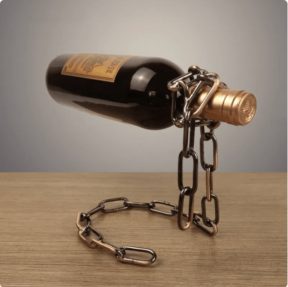 Suspension Chain Wine Rack Metal Holder - Structured DifferentlySuspension Chain Wine Rack Metal HolderO9VXT5GRTSuspension Chain Wine Rack Metal Holder