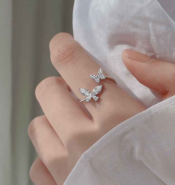 S925 Sterling Silver Butterfly Ring for Women - Structured DifferentlyS925 Sterling Silver Butterfly Ring for Women4KSFXXLIIS925 Sterling Silver Butterfly Ring for Women