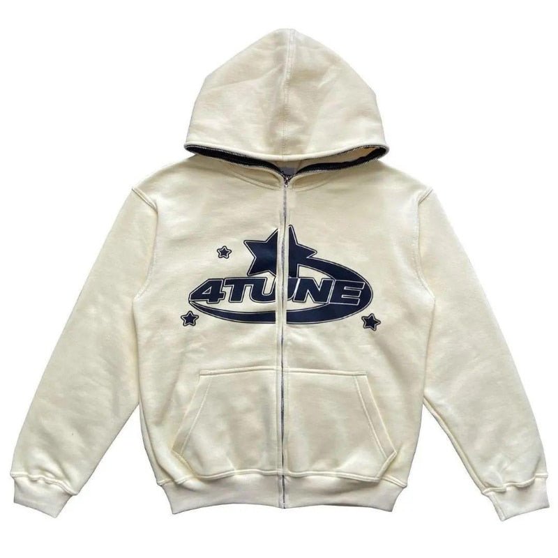 Star Printed Zip Up Hoodies - Structured DifferentlyStar Printed Zip Up Hoodies788597_3H7PKR1Star Printed Zip Up Hoodies