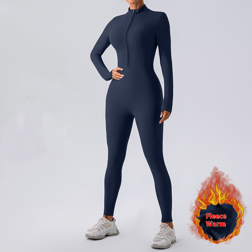 Fleece - Lined Yoga Jumpsuit - Structured DifferentlyFleece - Lined Yoga JumpsuitW6P7DA9Y4Fleece - Lined Yoga Jumpsuit