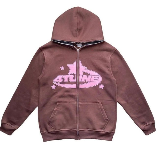 Star Printed Zip Up Hoodies - Structured DifferentlyStar Printed Zip Up Hoodies788597_BX8ORDAStar Printed Zip Up Hoodies