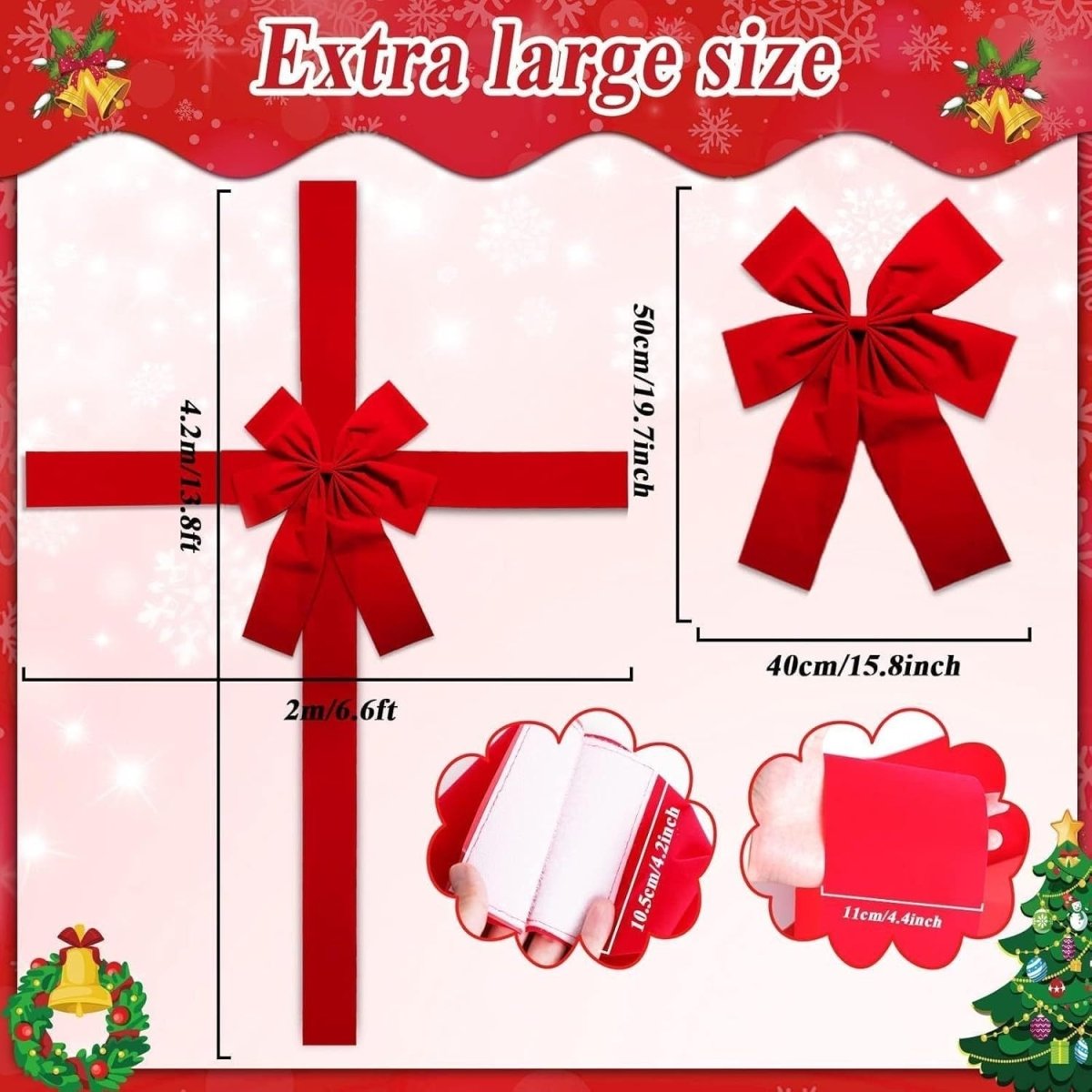 Christmas Door Hanging Bow Ribbon - Structured DifferentlyChristmas Door Hanging Bow RibbonCGYPSRCChristmas Door Hanging Bow Ribbon