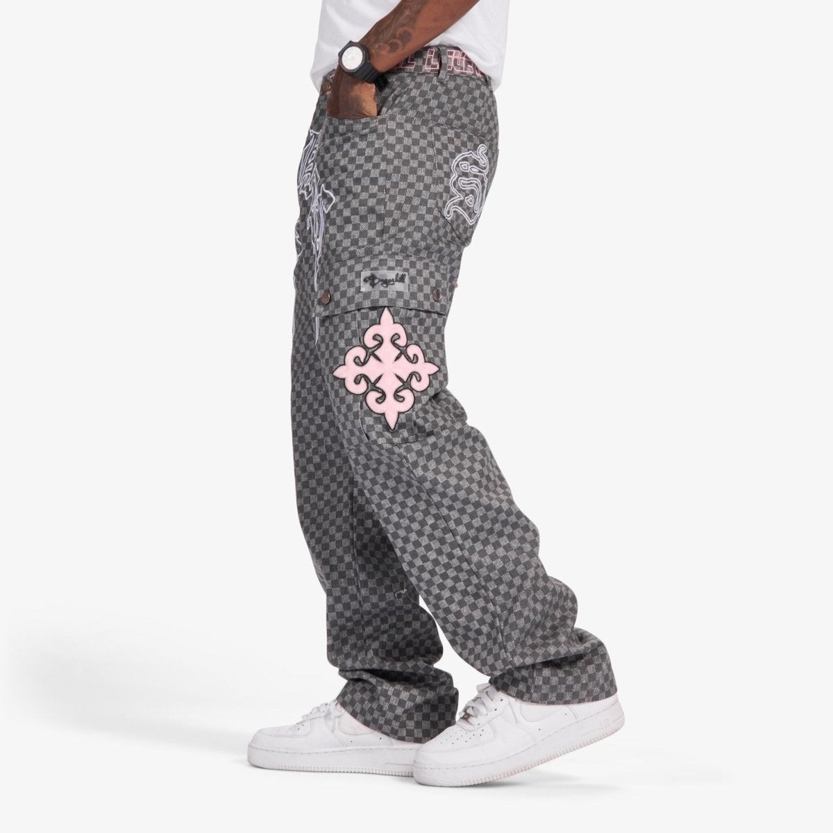 Sugarhill Darling Cargo Pants - Grey Grid - Structured DifferentlySugarhill Darling Cargo Pants - Grey GridJeansSH26-SPR1-58545854574550Sugarhill Darling Cargo Pants - Grey Grid