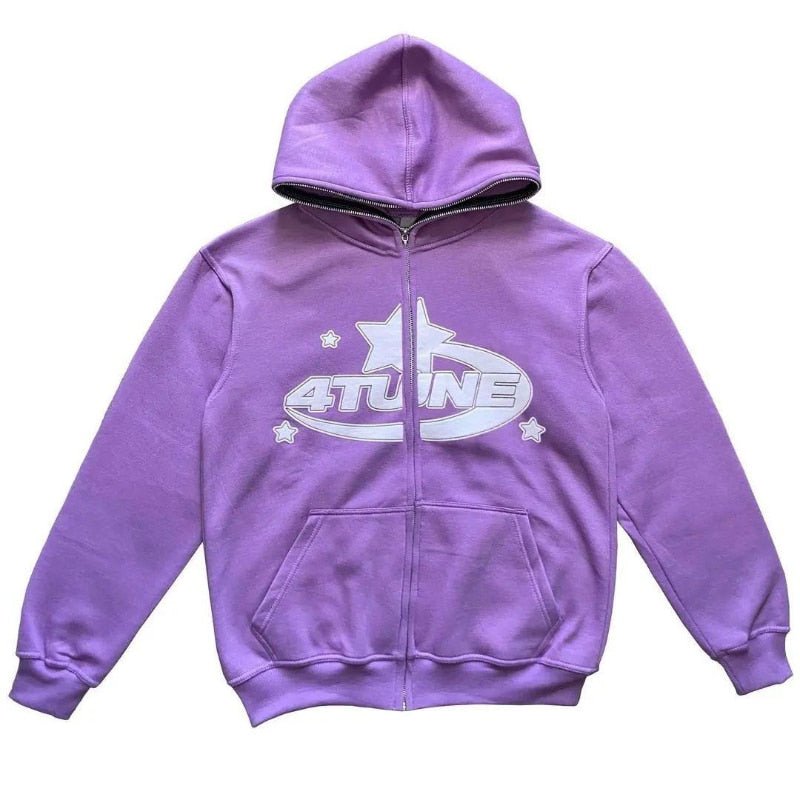 Star Printed Zip Up Hoodies - Structured DifferentlyStar Printed Zip Up Hoodies788597_3H7PKR1Star Printed Zip Up Hoodies