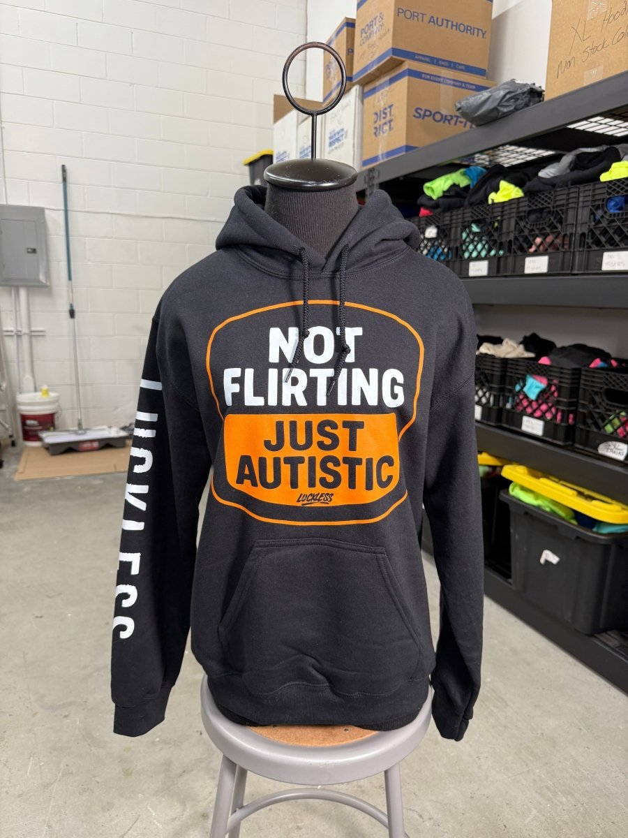Not Flirting Hoodie - Structured DifferentlyNot Flirting HoodieHoodieG185-Black-NotFlirting-Black/Orange-SMNot Flirting Hoodie