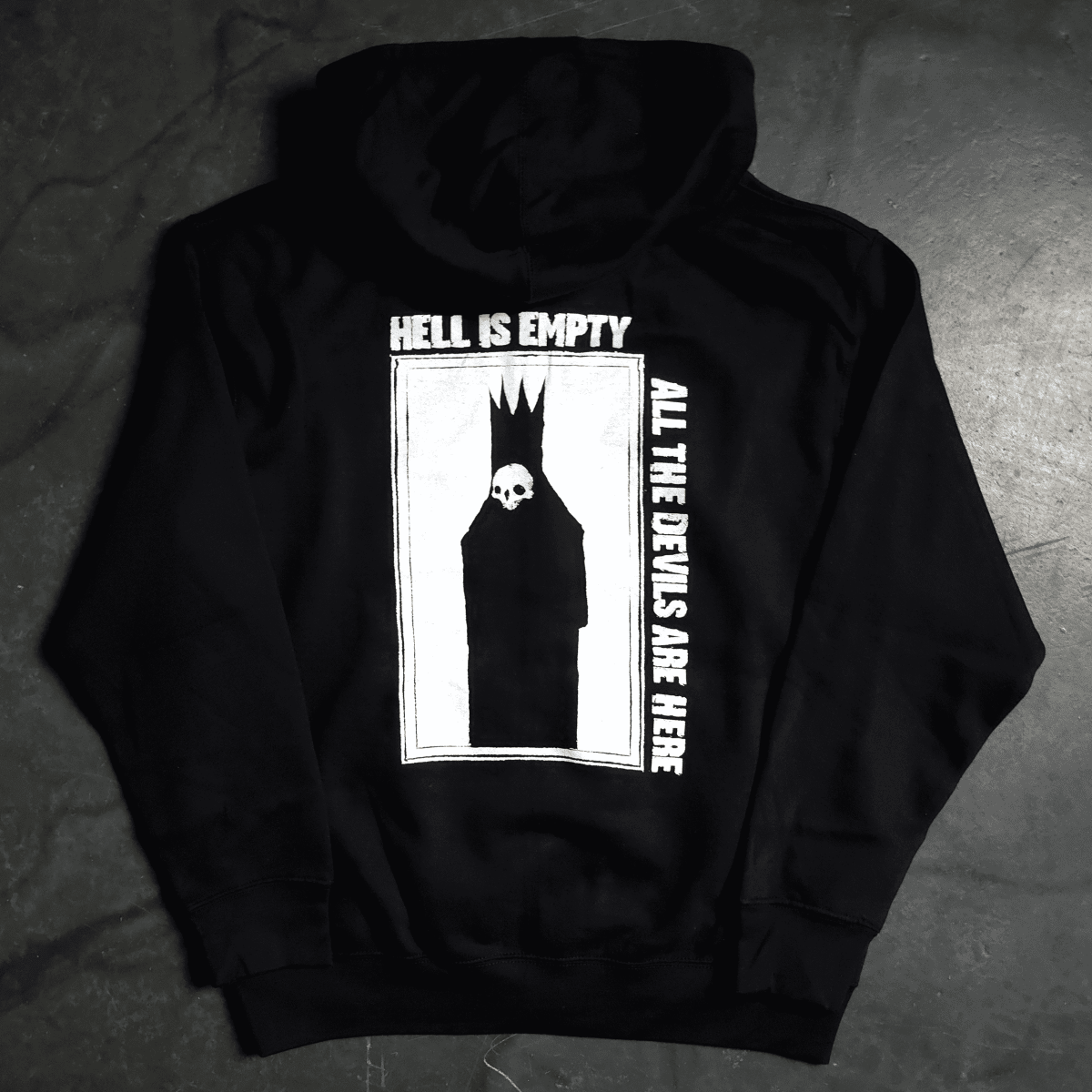 Hell is Empty Zip Up Hoodie - Structured DifferentlyHell is Empty Zip Up HoodieHoodieZU-BLK-HELLISEMPTY-SHell is Empty Zip Up Hoodie