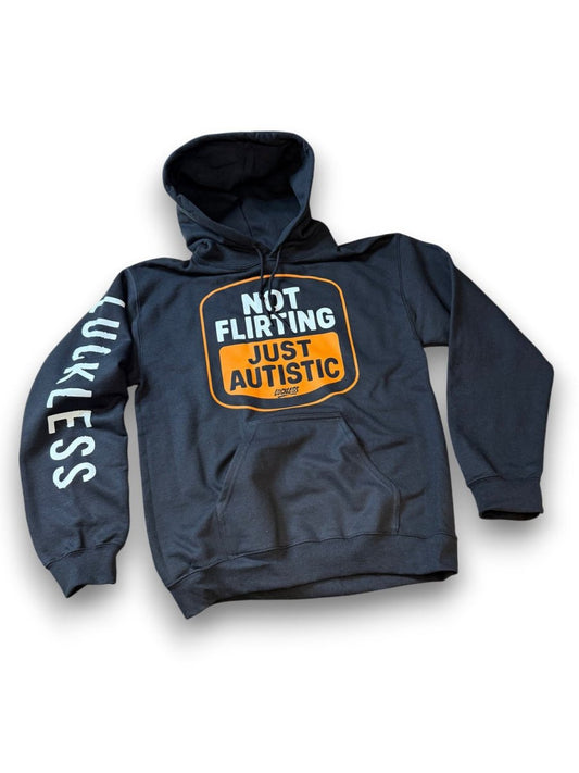 Not Flirting Hoodie - Structured DifferentlyNot Flirting HoodieHoodieG185-Black-NotFlirting-Black/Orange-SMNot Flirting Hoodie
