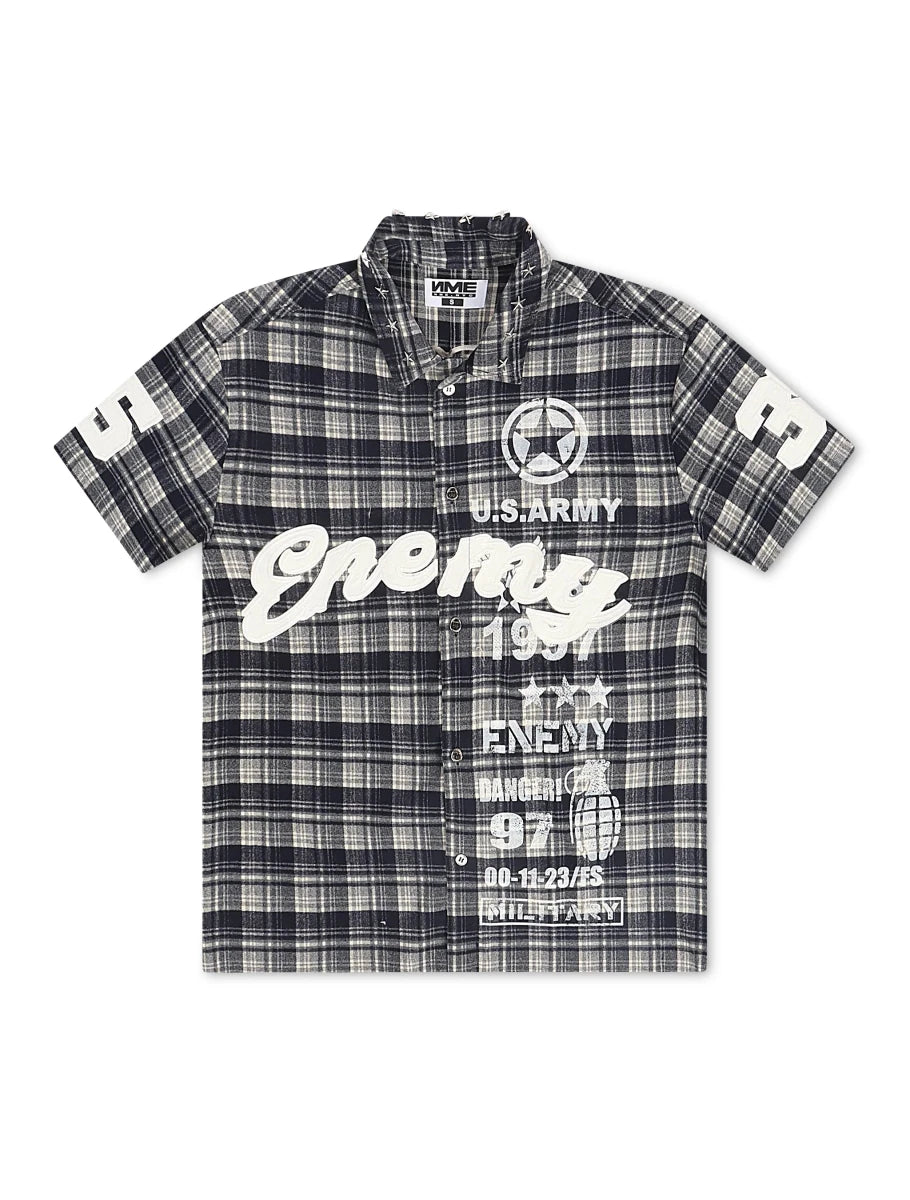 N.M.E NYC No Mercy Flannel Overshirt - Blue - Structured DifferentlyN.M.E NYC No Mercy Flannel Overshirt - BlueLong SleevesNME-FLA547454121216N.M.E NYC No Mercy Flannel Overshirt - Blue