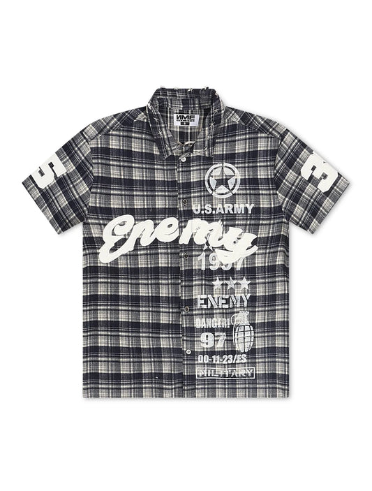 N.M.E NYC No Mercy Flannel Overshirt - Blue - Structured DifferentlyN.M.E NYC No Mercy Flannel Overshirt - BlueLong SleevesNME-FLA547454121216N.M.E NYC No Mercy Flannel Overshirt - Blue