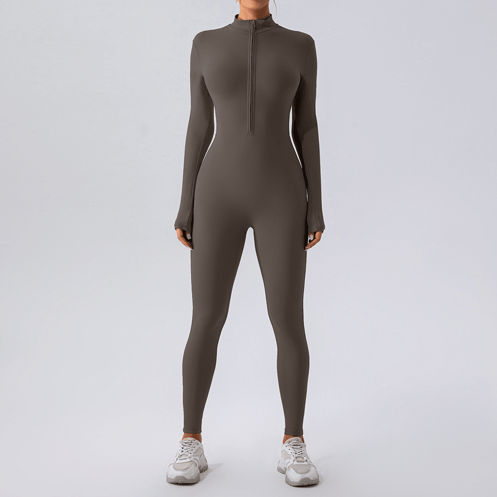 Fleece - Lined Yoga Jumpsuit - Structured DifferentlyFleece - Lined Yoga JumpsuitFE9LRQF79Fleece - Lined Yoga Jumpsuit