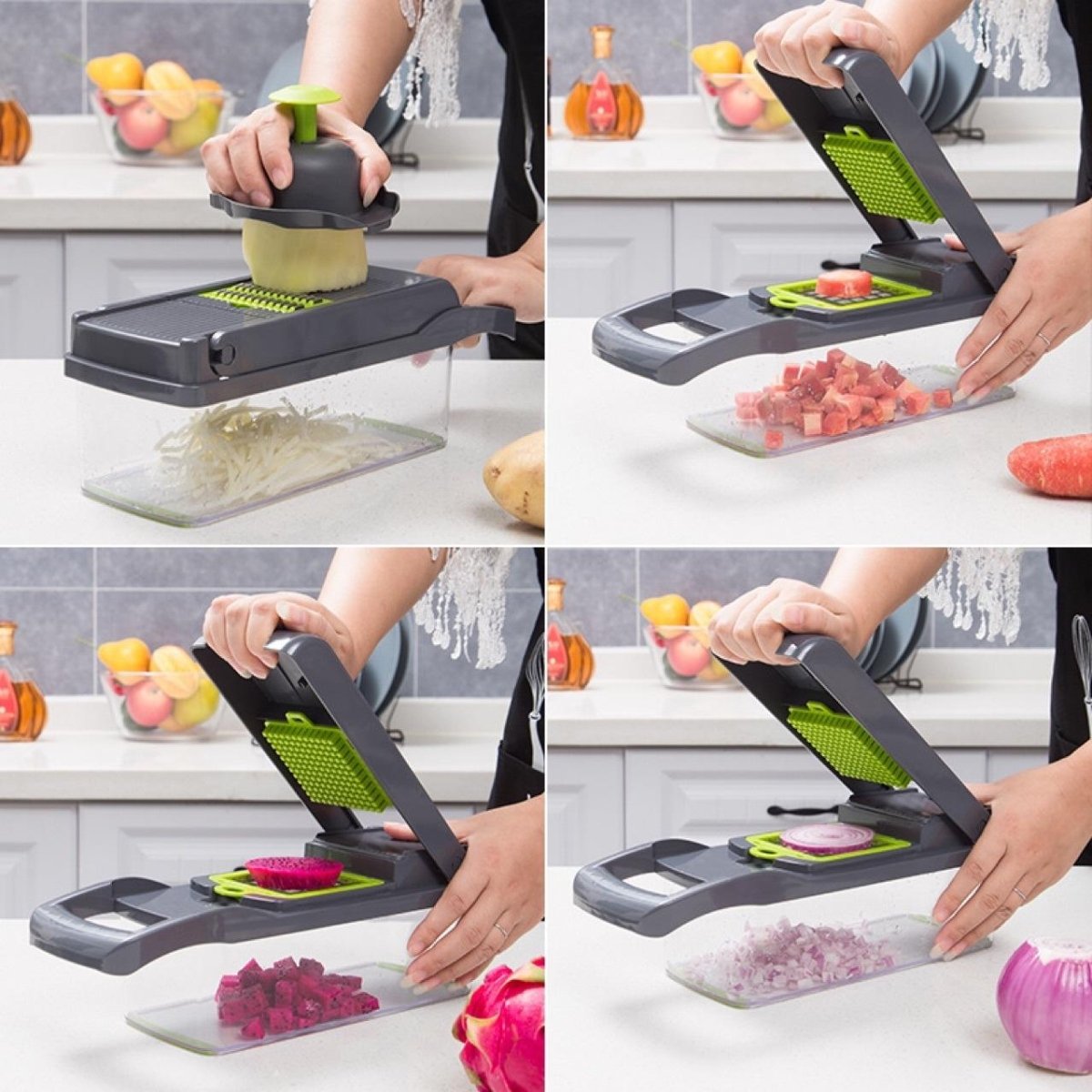 Vegetable Chopper Kitchen - Structured DifferentlyVegetable Chopper KitchenCJCJ1592512-Green with blackVegetable Chopper Kitchen