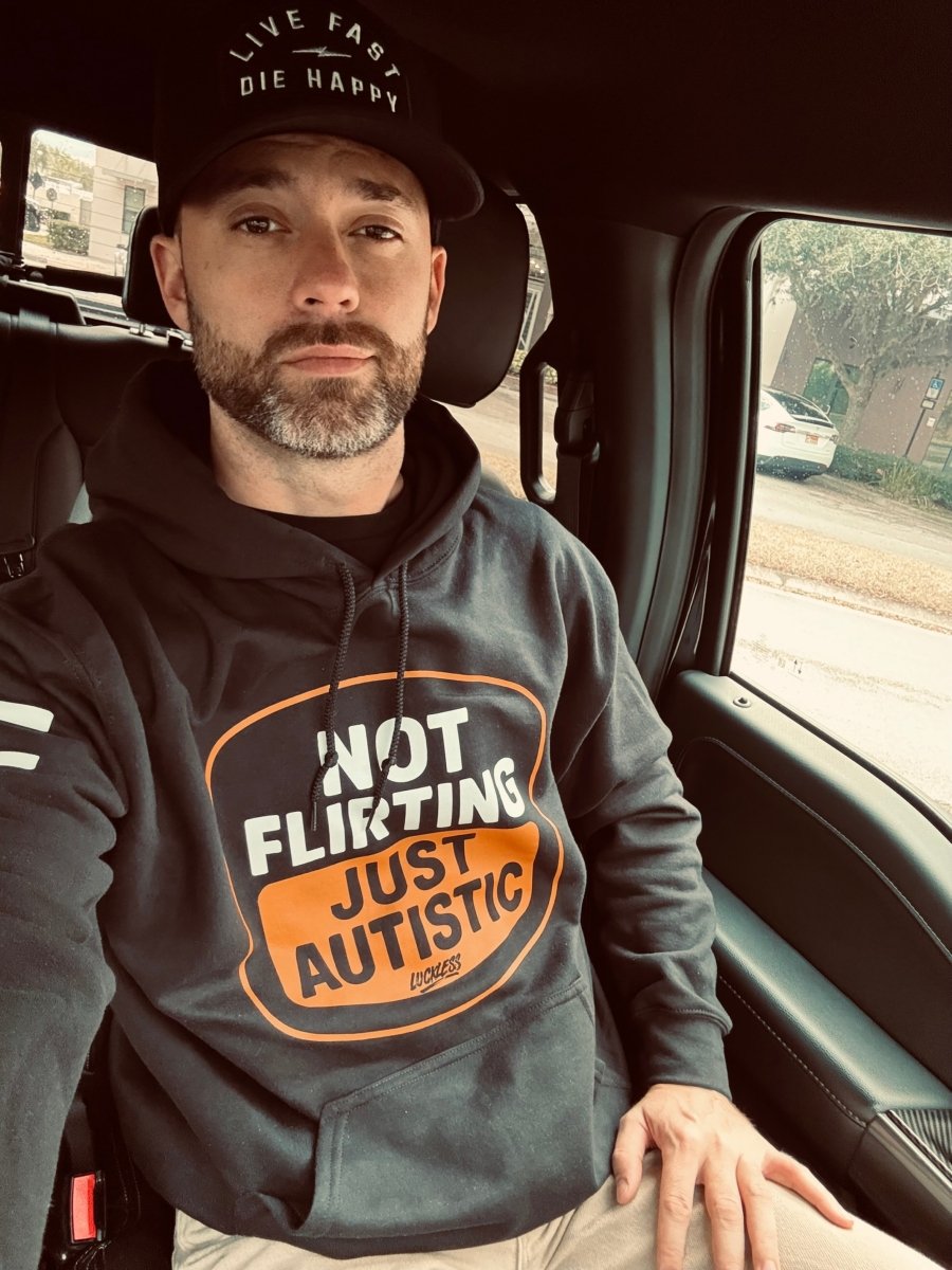 Not Flirting Hoodie - Structured DifferentlyNot Flirting HoodieHoodieG185-Black-NotFlirting-Black/Orange-SMNot Flirting Hoodie