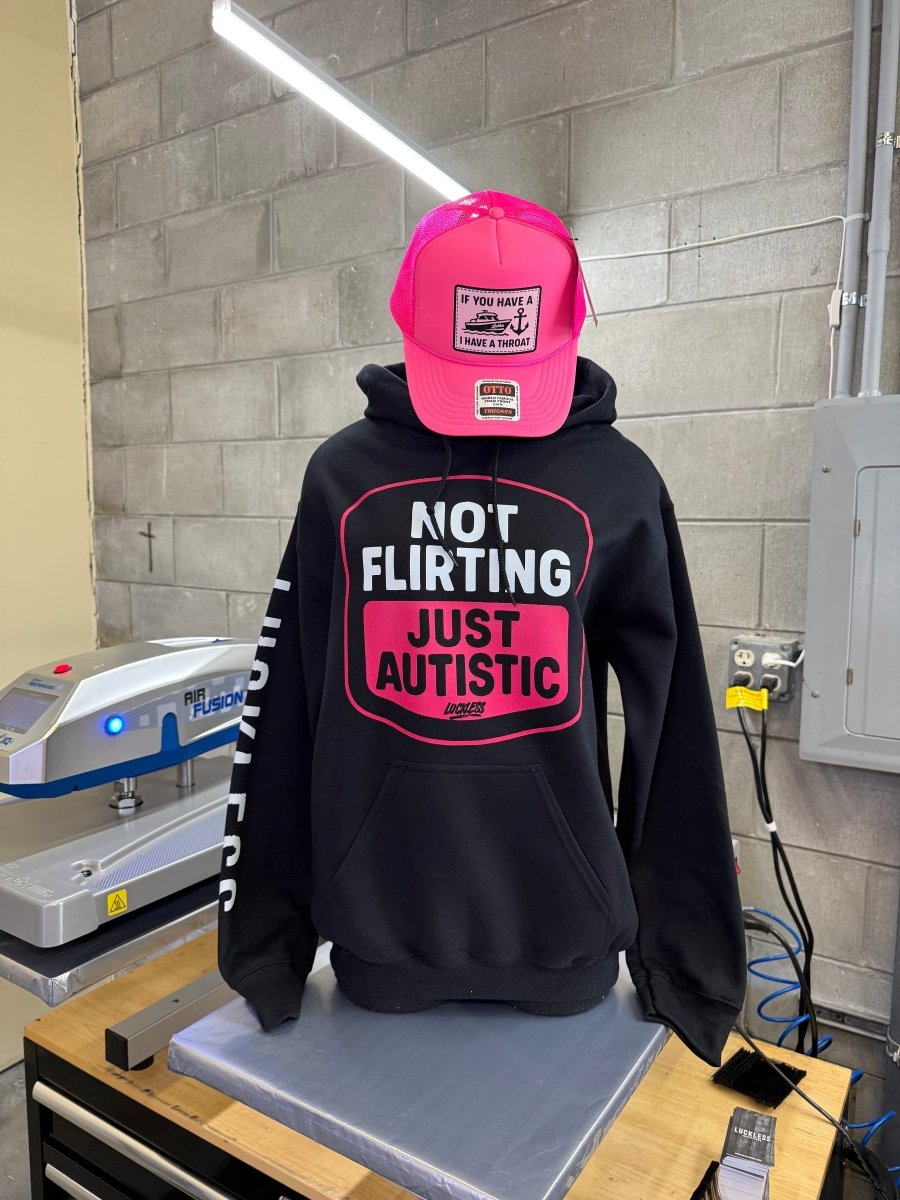 Not Flirting Hoodie - Structured DifferentlyNot Flirting HoodieHoodieG185-Black-NotFlirting-Black/Orange-SMNot Flirting Hoodie