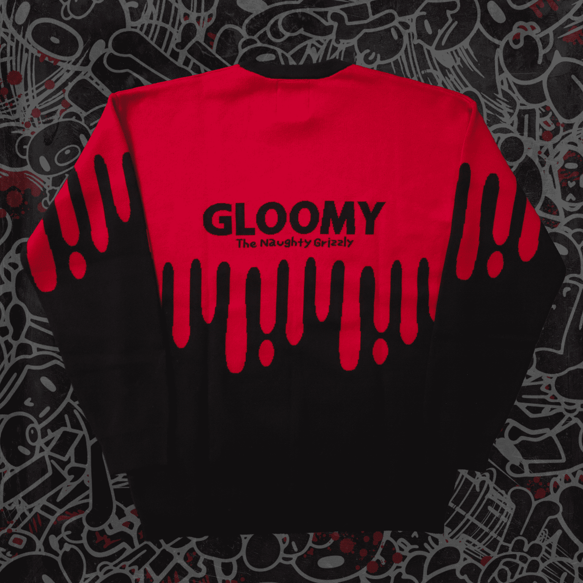 Gloomy Drip Knit Sweater - Structured DifferentlyGloomy Drip Knit SweaterSweaterSW-BLK-GLOOMYDRIP-SGloomy Drip Knit Sweater