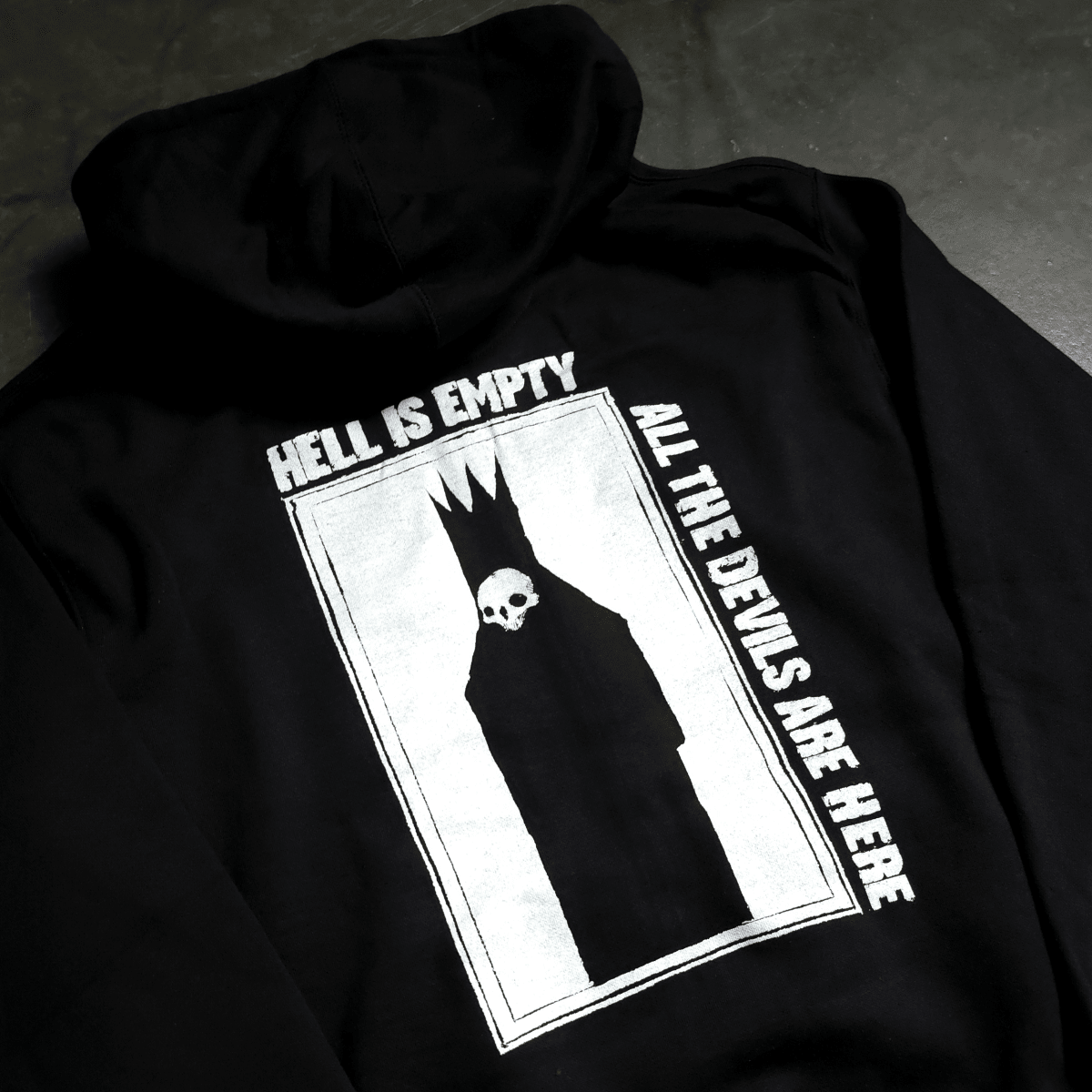 Hell is Empty Zip Up Hoodie - Structured DifferentlyHell is Empty Zip Up HoodieHoodieZU-BLK-HELLISEMPTY-SHell is Empty Zip Up Hoodie