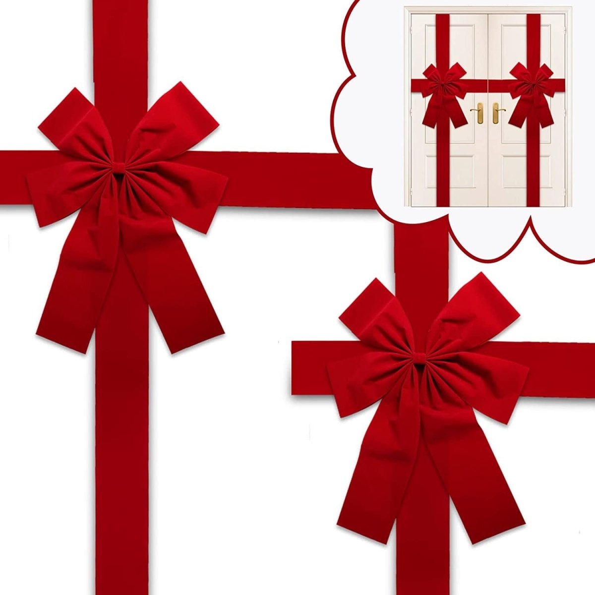 Christmas Door Hanging Bow Ribbon - Structured DifferentlyChristmas Door Hanging Bow RibbonCGYPSRCChristmas Door Hanging Bow Ribbon