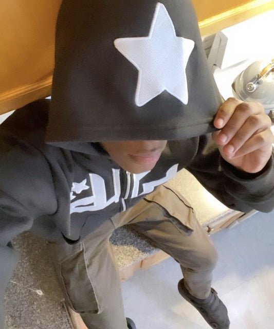 Star Printed Zip Up Hoodies - Structured DifferentlyStar Printed Zip Up Hoodies788597_Z7EDYPLStar Printed Zip Up Hoodies