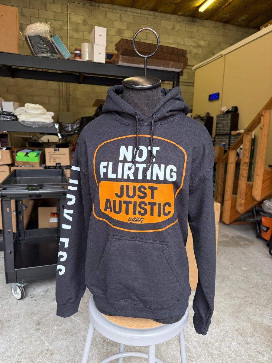 Not Flirting Hoodie - Structured DifferentlyNot Flirting HoodieHoodieG185-Black-NotFlirting-Black/Orange-SMNot Flirting Hoodie