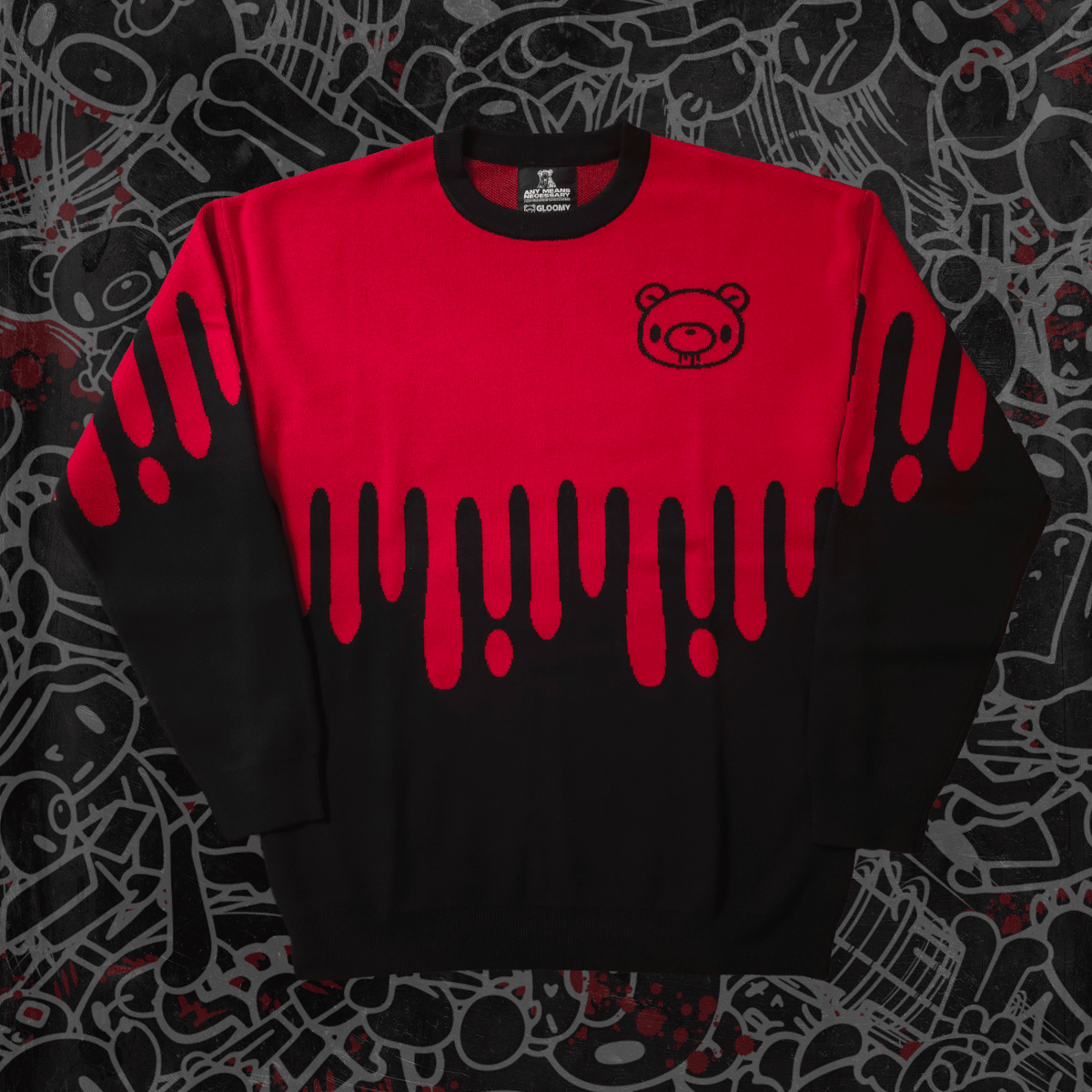 Gloomy Drip Knit Sweater - Structured DifferentlyGloomy Drip Knit SweaterSweaterSW-BLK-GLOOMYDRIP-SGloomy Drip Knit Sweater