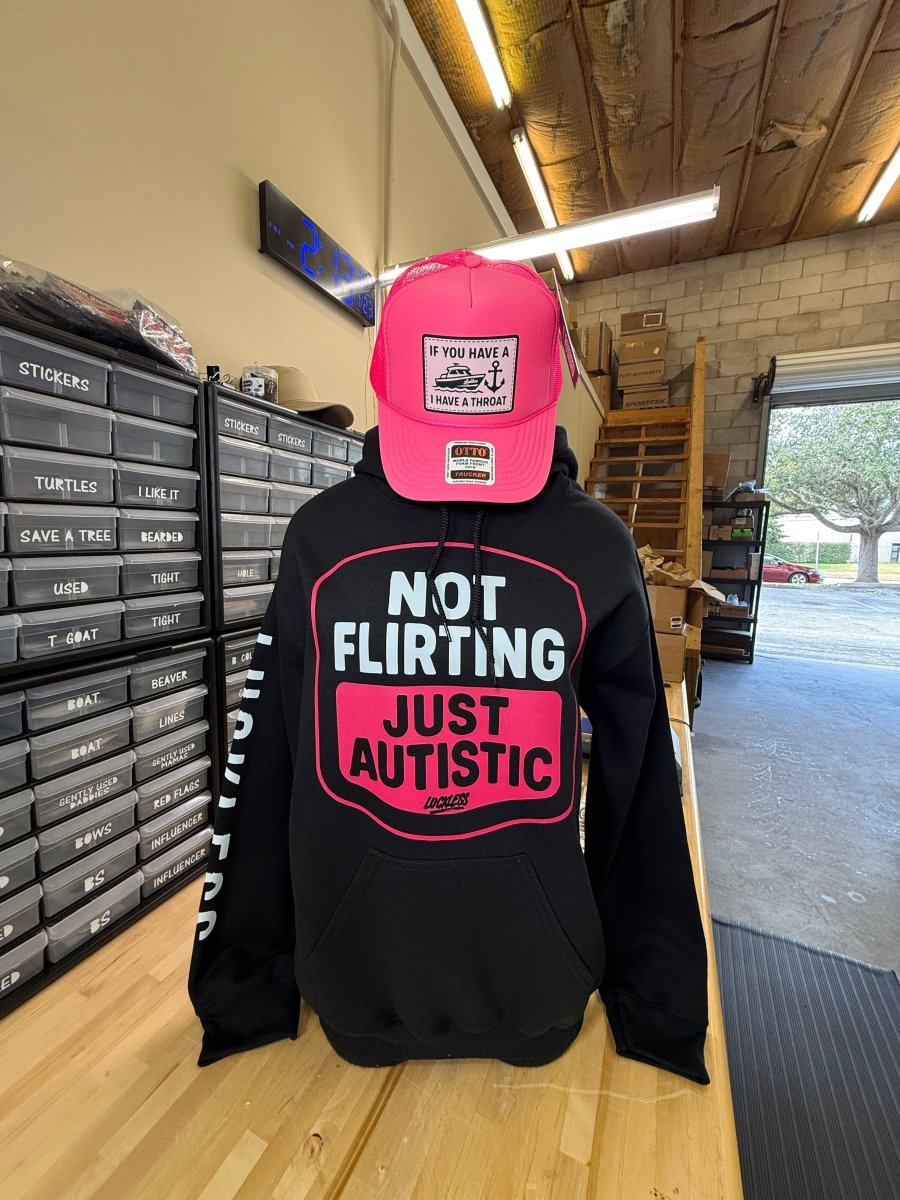 Not Flirting Hoodie - Structured DifferentlyNot Flirting HoodieHoodieG185-Black-NotFlirting-Black/Orange-SMNot Flirting Hoodie